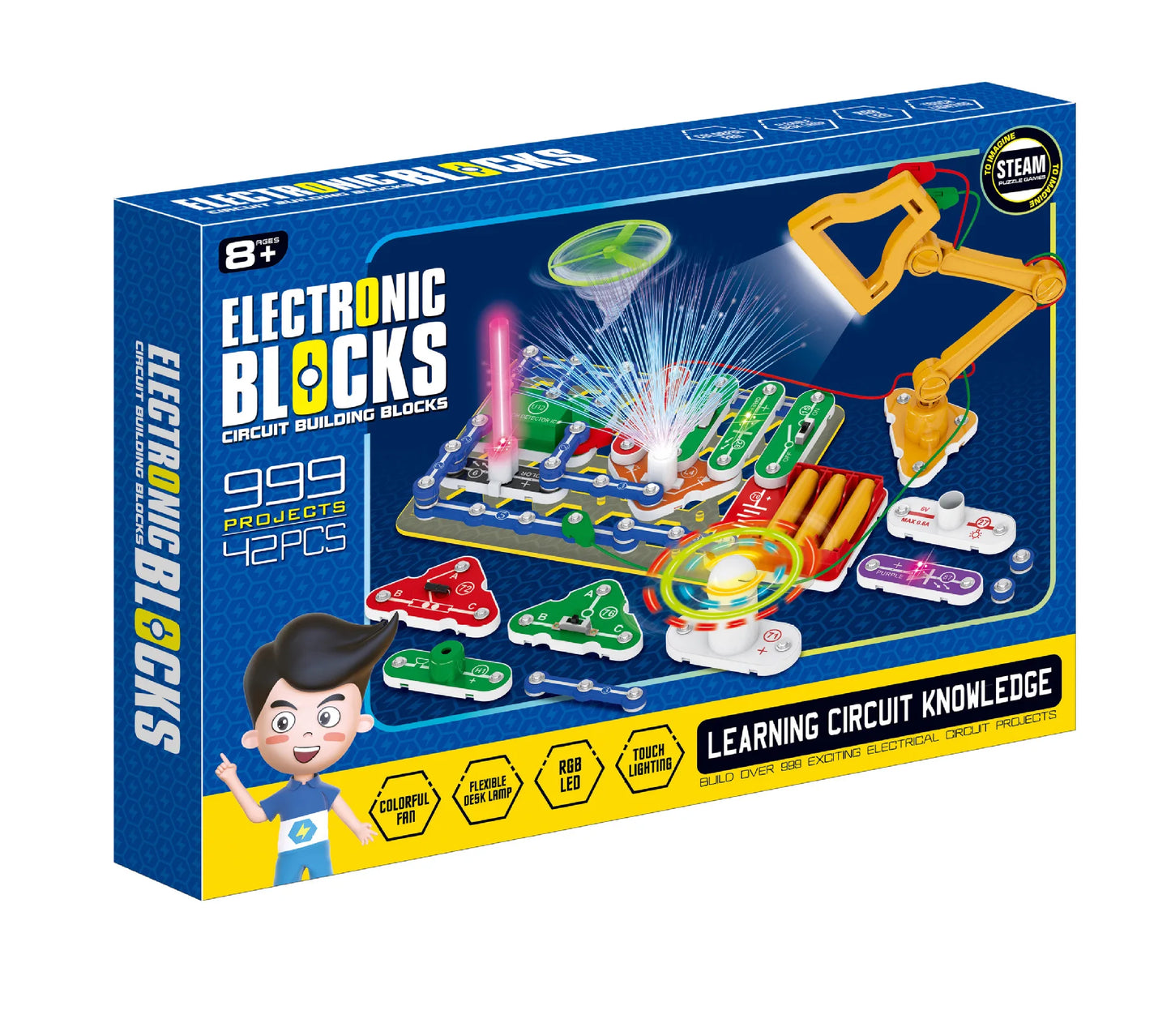ANU New Circuit Electronic Building Block Scientific Experiment Educational Children'S Assembled Toys Electronic Exploration 8+