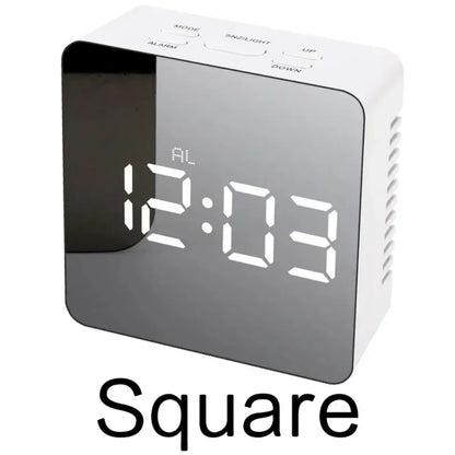 Alaways on Table Clocks Temperature Electronic LED Clocks Mini Music Digital Alarm Clock Backlight Snooze Mute Calendar Desktop