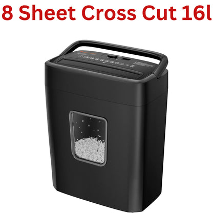 Commercial Paper Shredder Industrial 6/8 Sheet Cross Cut Heavy Duty Home Office