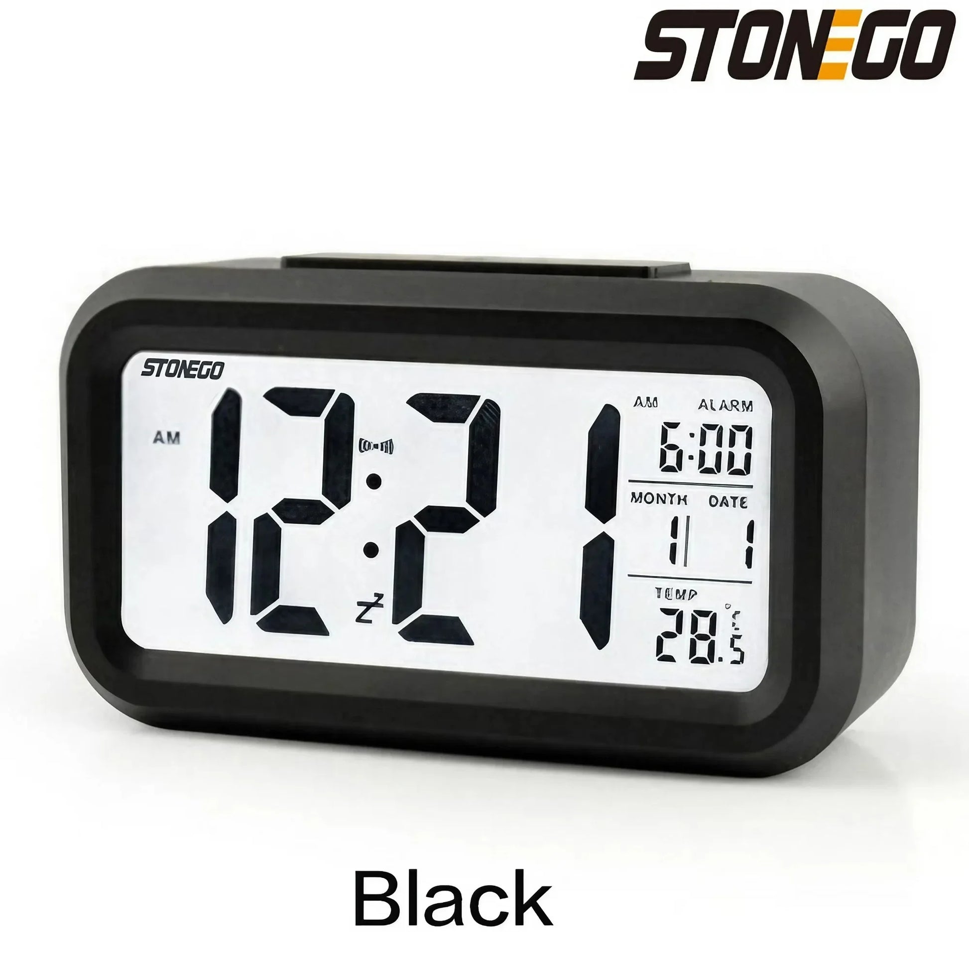 Alaways on Table Clocks Temperature Electronic LED Clocks Mini Music Digital Alarm Clock Backlight Snooze Mute Calendar Desktop