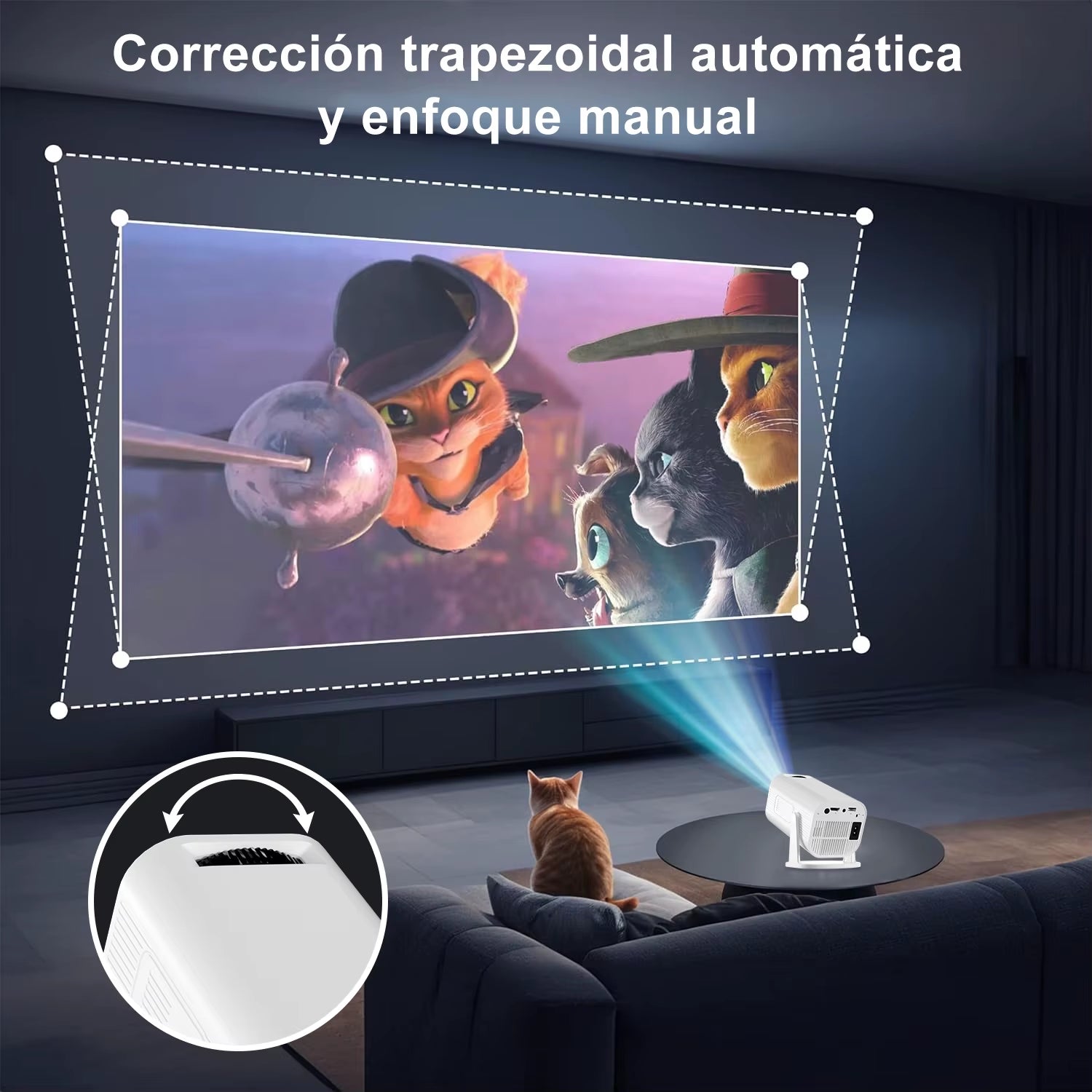 Android 14 P330W Projector HD 1080P 4K Supported Allwinner H723 BT5.3 Smart TV Office Micro Portable Wifi6 Home Theater