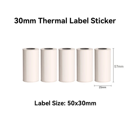 Mini Thermal Printer Sticker Printer with 10Roll Printing Paper Portable Printer Mini Pocket Printer for Journal Notes Kids Gift
