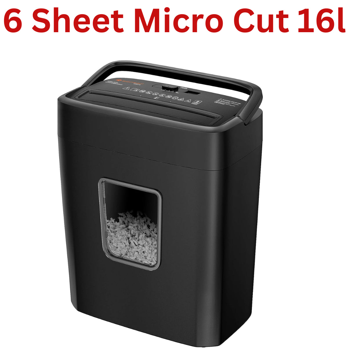 Commercial Paper Shredder Industrial 6/8 Sheet Cross Cut Heavy Duty Home Office