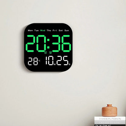 Digital Wall Clocks Temperature Date Week Dispaly Electronic Table Clock 12/24H