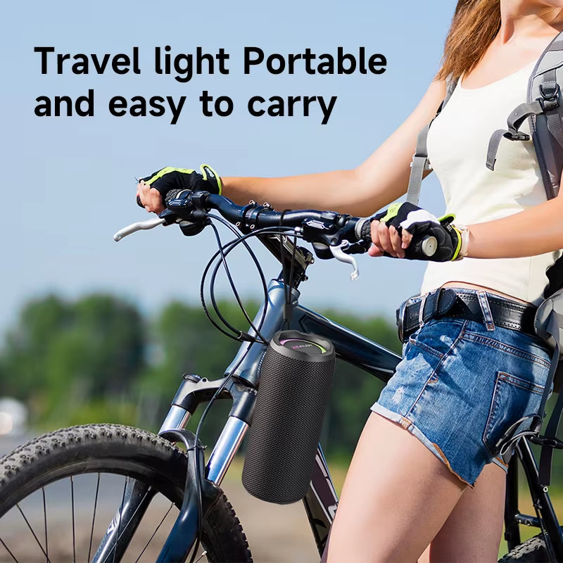 -S49PRO Portable Bluetooth Speaker 20W IPX6 Waterproof,Micro SD Card,Aux-In Plug,10H Playtime,Rgb Light Wireless Stereo