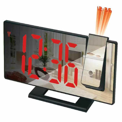 Projection Alarm Clock Projector Mirror Clock Display Temperature Snooze Clocks