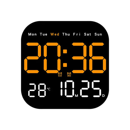 Digital Wall Clocks Temperature Date Week Dispaly Electronic Table Clock 12/24H