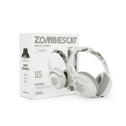 Zombie Cat S5 Bluetooth Headphone Touch Control Wireless Earphones ENC Noise Canceling Foldable over Ear Headset Dual Connection