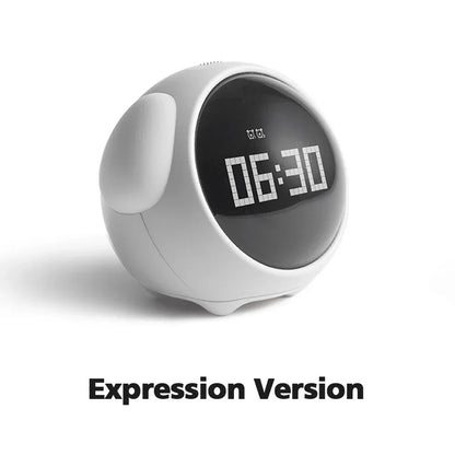 Cute Expression Alarm Clock Snooze Child Kids Digital Alarm Clocks Voice Control Intelligence LED Night Light Alarm Clock