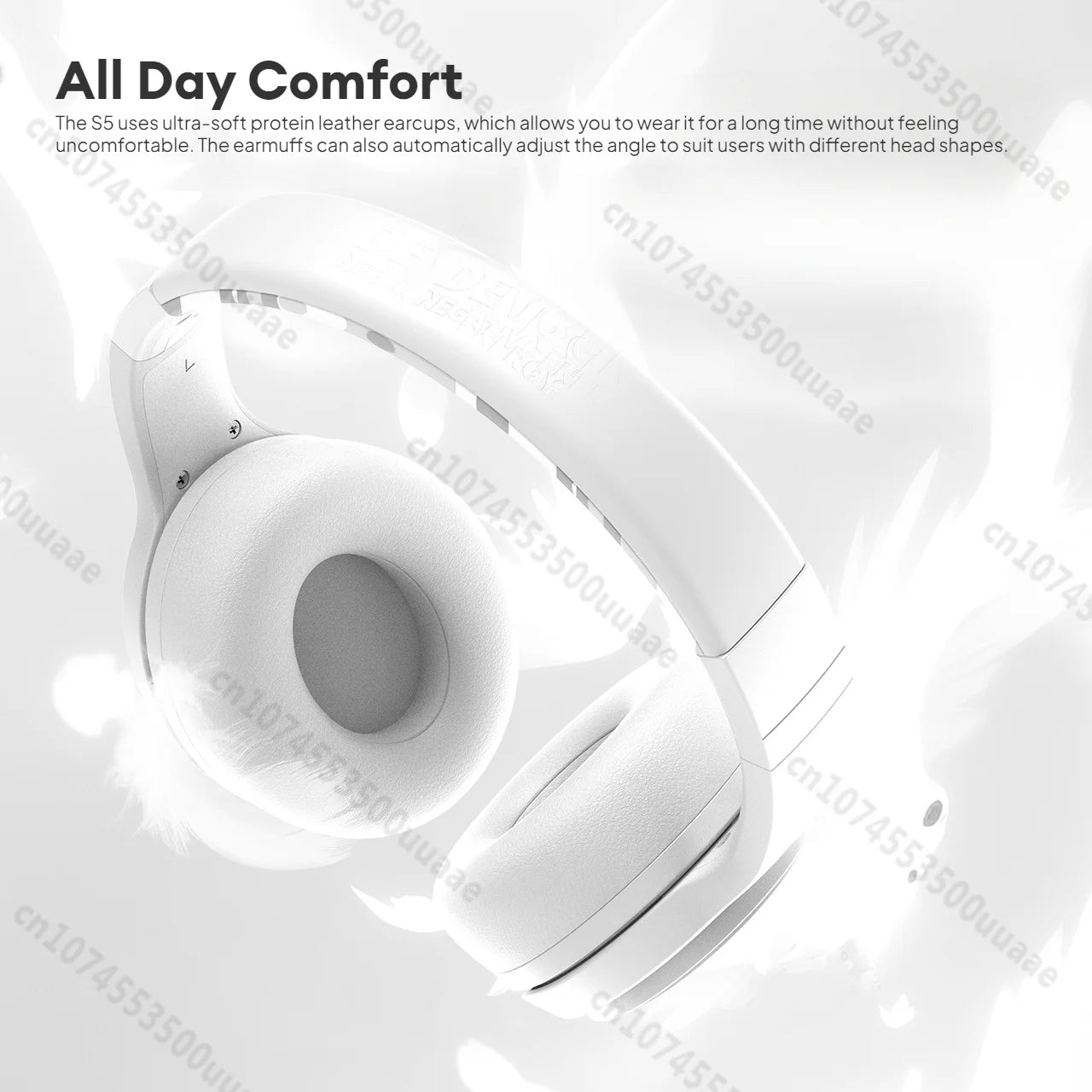 Zombie Cat S5 Bluetooth Headphone Touch Control Wireless Earphones ENC Noise Canceling Foldable over Ear Headset Dual Connection