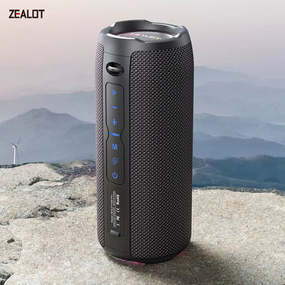 -S49PRO Portable Bluetooth Speaker 20W IPX6 Waterproof,Micro SD Card,Aux-In Plug,10H Playtime,Rgb Light Wireless Stereo