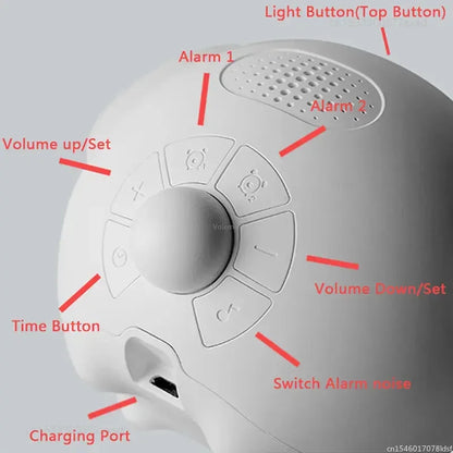 Cute Expression Alarm Clock Snooze Child Kids Digital Alarm Clocks Voice Control Intelligence LED Night Light Alarm Clock