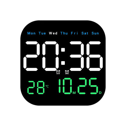 Digital Wall Clocks Temperature Date Week Dispaly Electronic Table Clock 12/24H