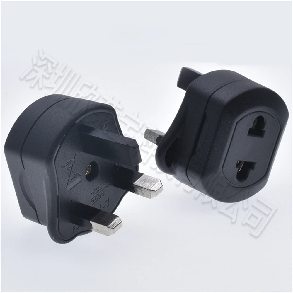 High Quality EU 2 Pin to 3 Pin UK Electric Power Shaver Toothbrush Plug Adaptor Converter Durable for Travel Socket Adapter Fuse