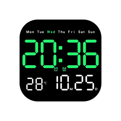 Digital Wall Clocks Temperature Date Week Dispaly Electronic Table Clock 12/24H