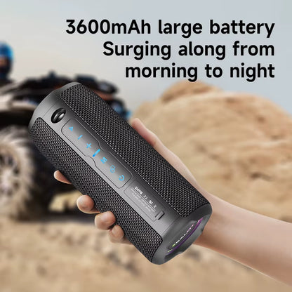 -S49PRO Portable Bluetooth Speaker 20W IPX6 Waterproof,Micro SD Card,Aux-In Plug,10H Playtime,Rgb Light Wireless Stereo