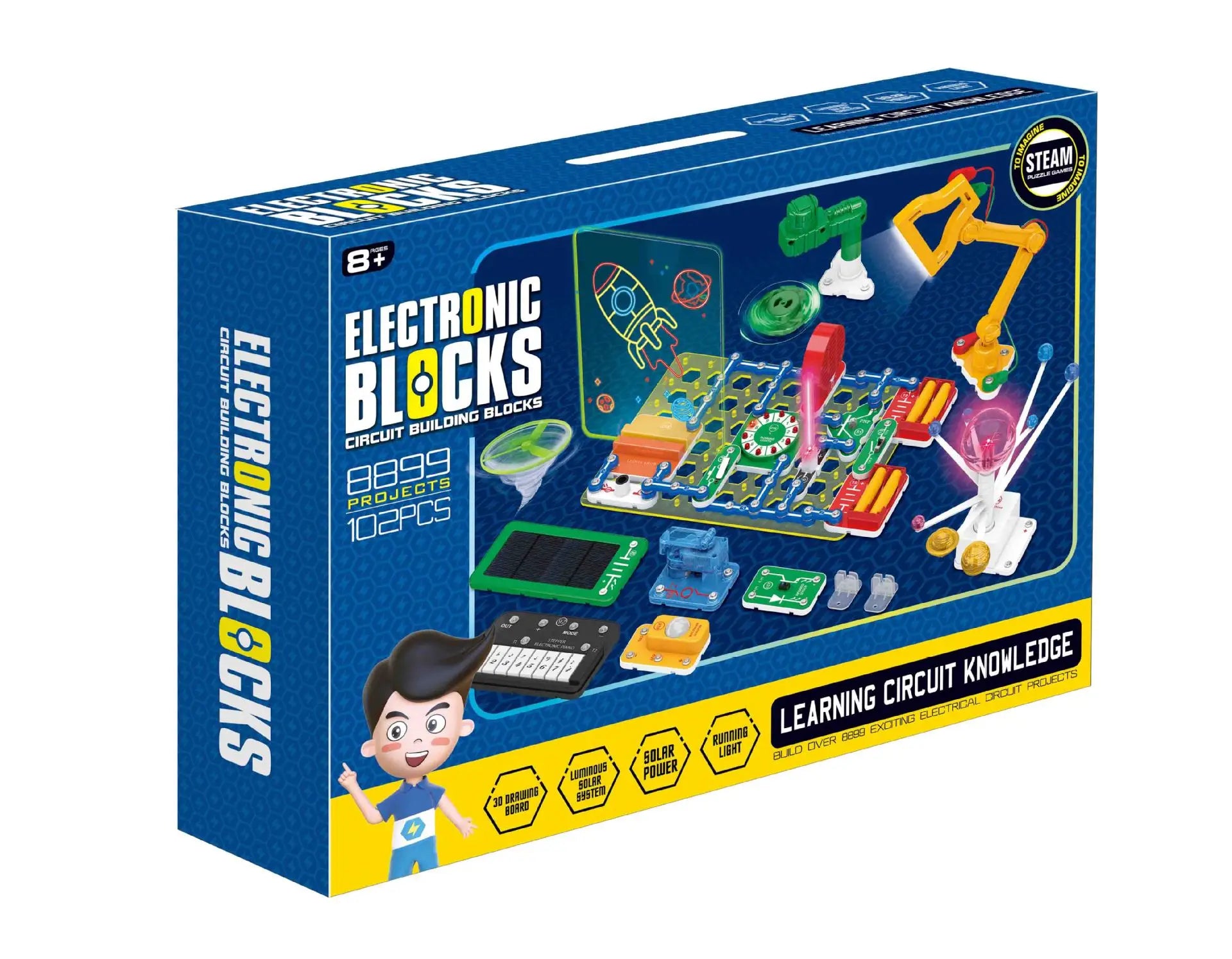 ANU New Circuit Electronic Building Block Scientific Experiment Educational Children'S Assembled Toys Electronic Exploration 8+