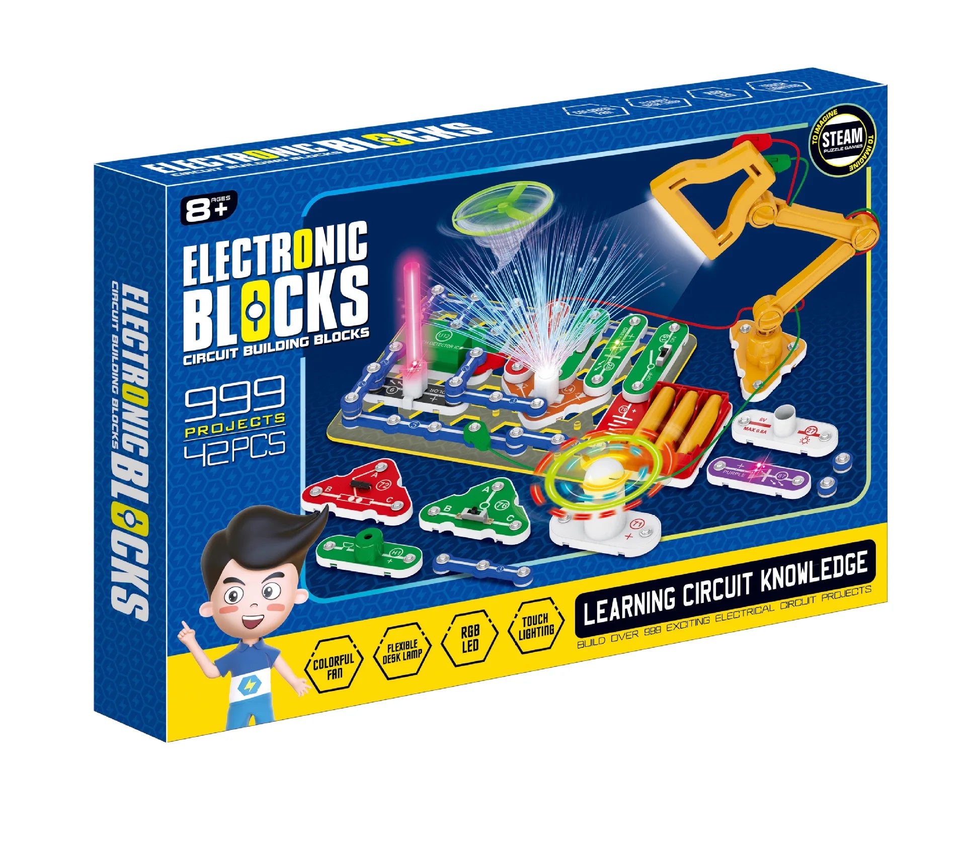ANU New Circuit Electronic Building Block Scientific Experiment Educational Children'S Assembled Toys Electronic Exploration 8+