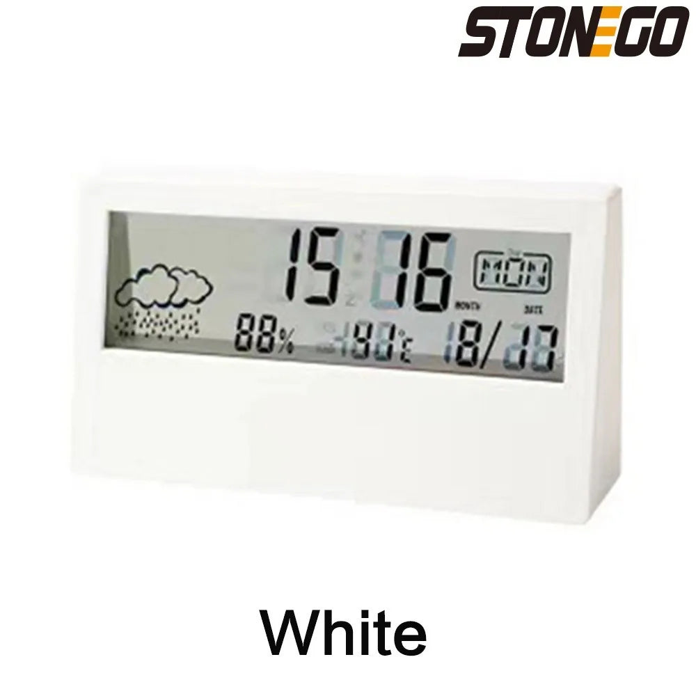 Alaways on Table Clocks Temperature Electronic LED Clocks Mini Music Digital Alarm Clock Backlight Snooze Mute Calendar Desktop