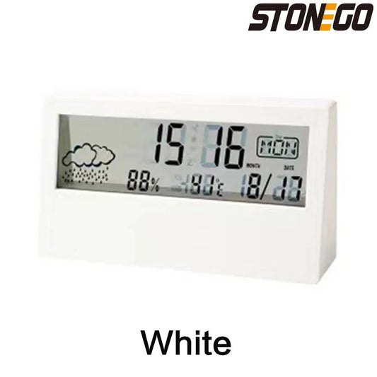 Alaways on Table Clocks Temperature Electronic LED Clocks Mini Music Digital Alarm Clock Backlight Snooze Mute Calendar Desktop