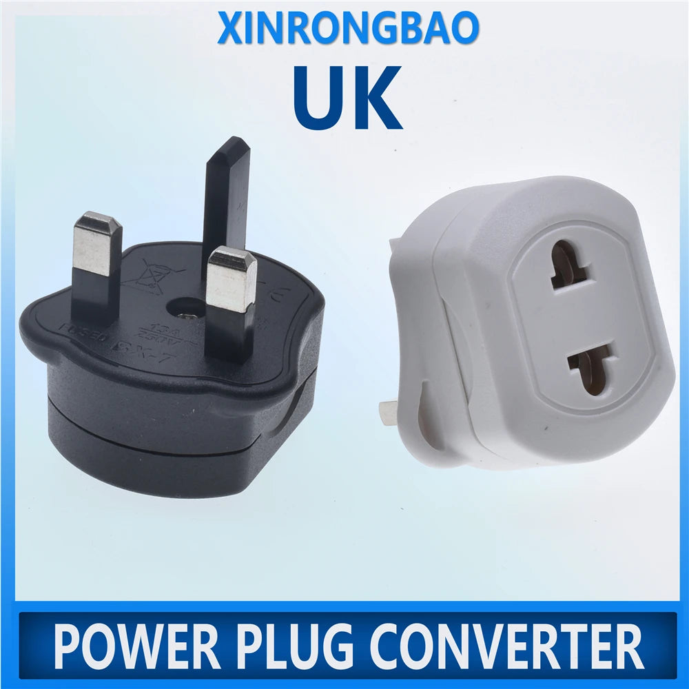 High Quality EU 2 Pin to 3 Pin UK Electric Power Shaver Toothbrush Plug Adaptor Converter Durable for Travel Socket Adapter Fuse