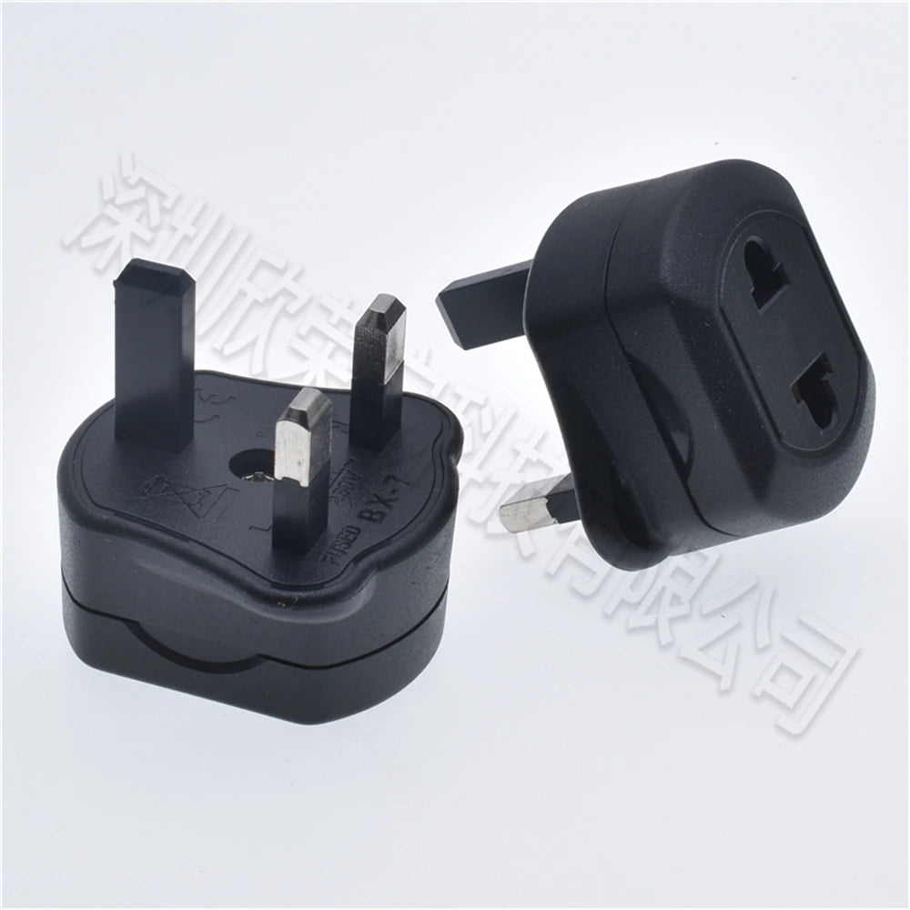 High Quality EU 2 Pin to 3 Pin UK Electric Power Shaver Toothbrush Plug Adaptor Converter Durable for Travel Socket Adapter Fuse